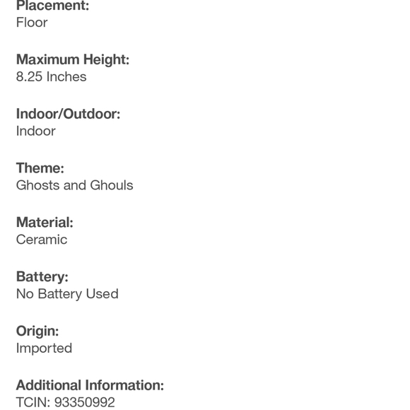 Hyde and EEK! Terracotta Ghost Textured Large Halloween Target 2025 - Picture 12 of 12